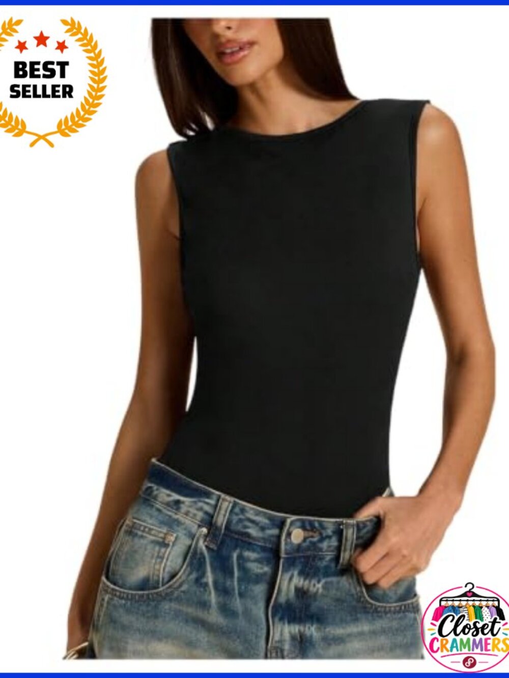 Sleeveless Backless Draped Bodysuit Slim Fit Summer Tank Top